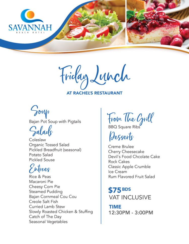 Savannah Events Calendar April 2023 Last Friday Buffet Lunch at Rachel's at the Savannah What's On In